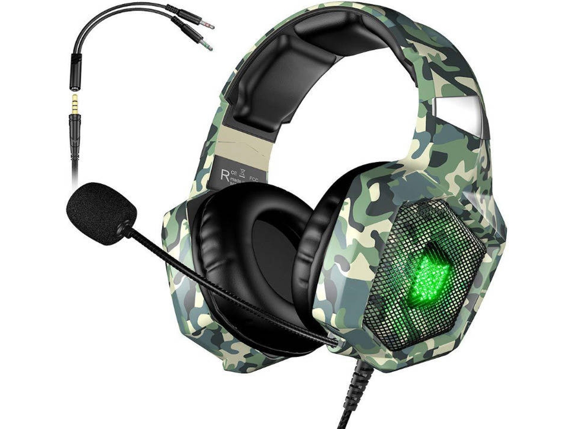 Auriculares Cableado ONIKUMA K8 (On ear-Microfone-Noise Cancellation-Verde)
