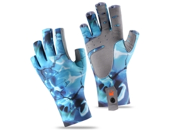 Guantes De Pesca Sin Dedos De Seda Helada, Antiadherentes, Transpirables, Con Protección Solar Uv Upf50 Para Uso En Exteriores.