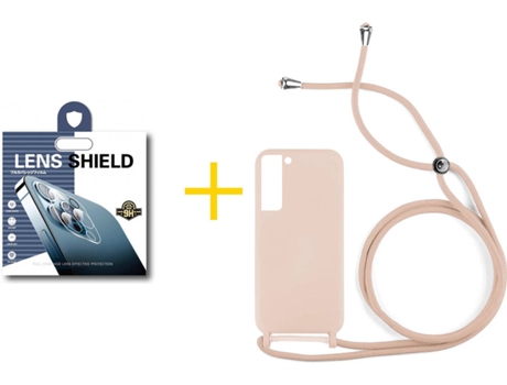 Carcasa + 1 Protector de Cámara para Samsung Galaxy S22 Plus 5G SKYHE Rosa Pastel