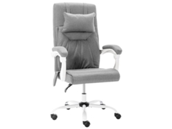 Silla de oficina de masaje de tela gris