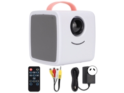 Projetor Mini 1080p Com Alto-falante 2w Luz Suave Durável 30000 Horas Portátil Para Casa Escritório Plug Au Rosa Q2