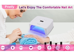 Lámpara De Uñas Led Uv De 168 W Con Sensor Inteligente, 4 Modos De Temporizador Y Secado Rápido Para Uso En Salones De Belleza Y En El Hogar.