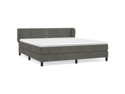 Maison Exclusive - Cama Box Spring Con Colchón Terciopelo Gris Oscuro 180x200 Cm