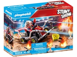 PLAYMOBIL PLAYMOBIL Kart de bombero Stuntshow - 70554 (Multicolor - Edad Mínima: ‍4 Años)