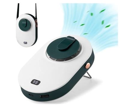 Ventilador portátil para colgar en el cuello, miniventilador Personal manos libres, ventilador de cintura recargable por USB, 3 ajustes BISBISOUS