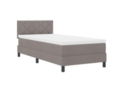 Maison Exclusive - Cama Tipo Box Spring Con Colchón Con Led Taupé 90 X 190 Cm Tela