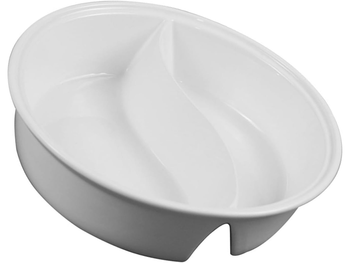 Tazón De Cocina Cerámica 7 Pulgadas Con Compartimentos, Estilo Japonés, Doble Compartimento Sopa