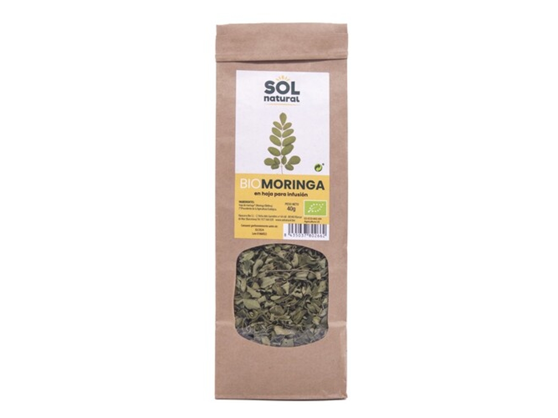 Suplemento Alimentar SOLNATURAL Moringa En Hoja Para Infusion Bio (40 Gr)