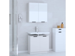 Conj. 2 armarios de baño de madera procesada, color blanco, Lovely Home