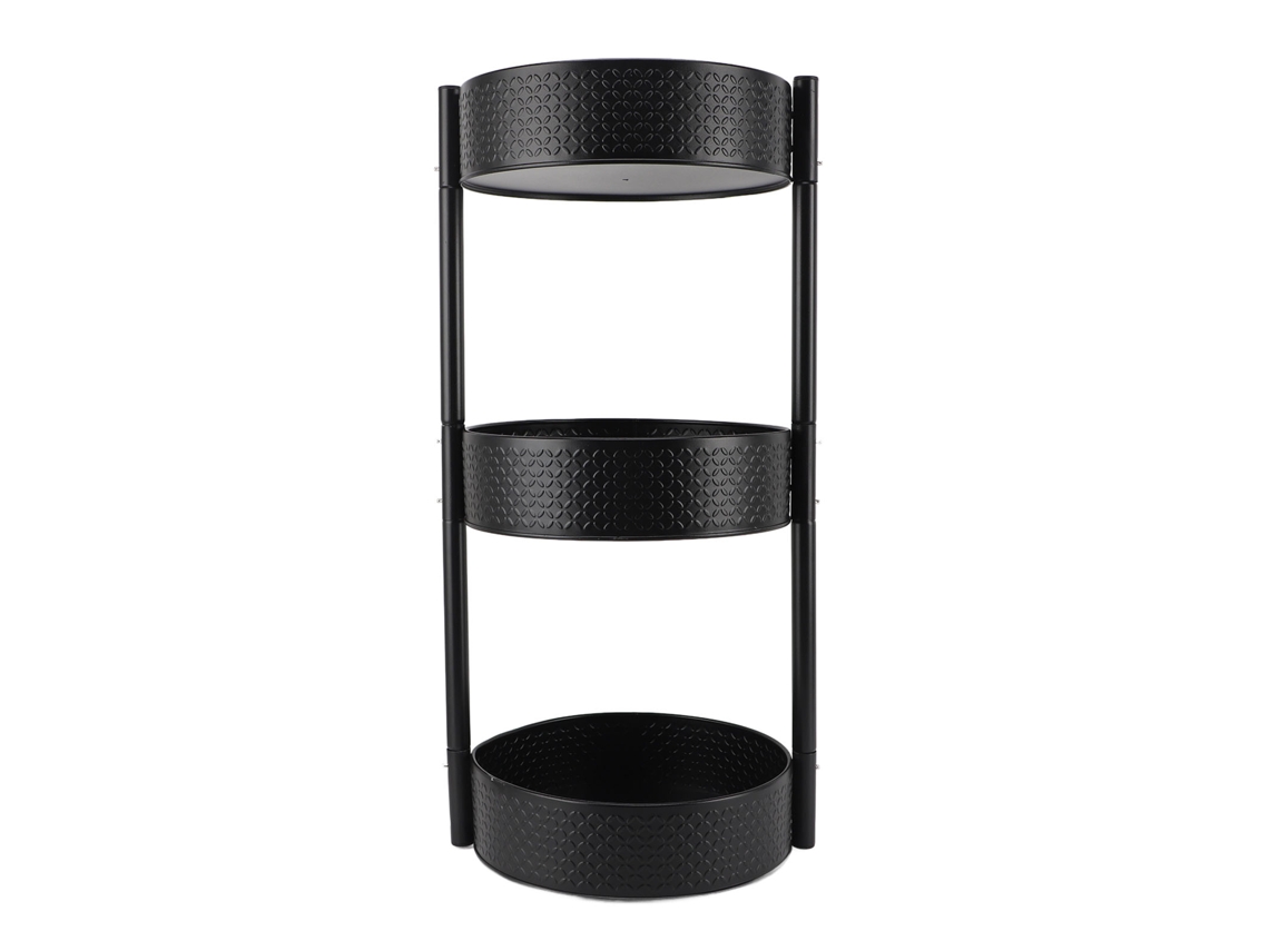 Organizador Giratório De Especiarias 3 Camadas 360 Graus Para Cozinha Aço Carbono