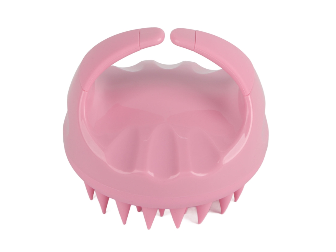 Cepillo De Masaje Capilar Multifuncional Para Limpieza De Caspa Y Shampoo Rosa