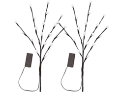 2 Luces Led Decorativas Para Ramas, Funcionan Con Pilas, Luces De Luz Suave Para Árboles Y Jarrones.