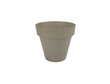 PLASTIKEN TES - Maceta Redonda Clásica Diámetro 18 cm Capacidad 25L Taupe