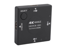 Selector De Salida 3 En 1 De Interfaz Multimedia Hd Switch 2.0 4k 60hz Para Tv Digital, Dvd, Proyector Y Receptor Av