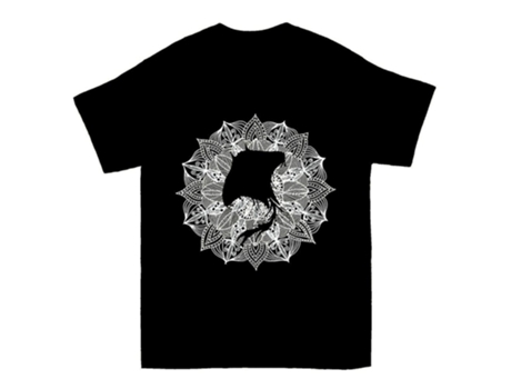 Camiseta ROCKINSTONE Mandala Circle Manta Ray Algodón para Hombre (L)