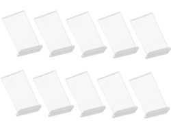 10 Soportes De Mesa De Acrílico Transparente Independientes Para Menús