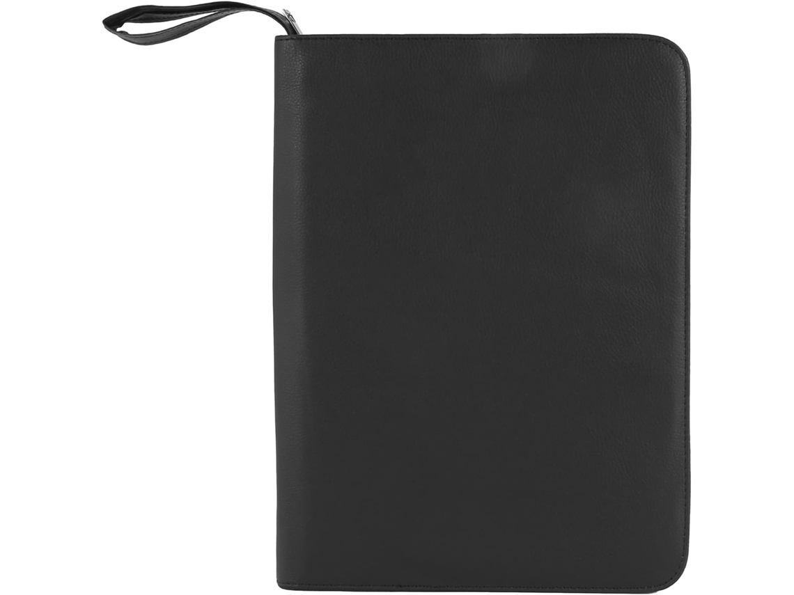 1 Portalápices De Piel Sintética Negra Con Capacidad Para 48 Bolígrafos, Color Negro.