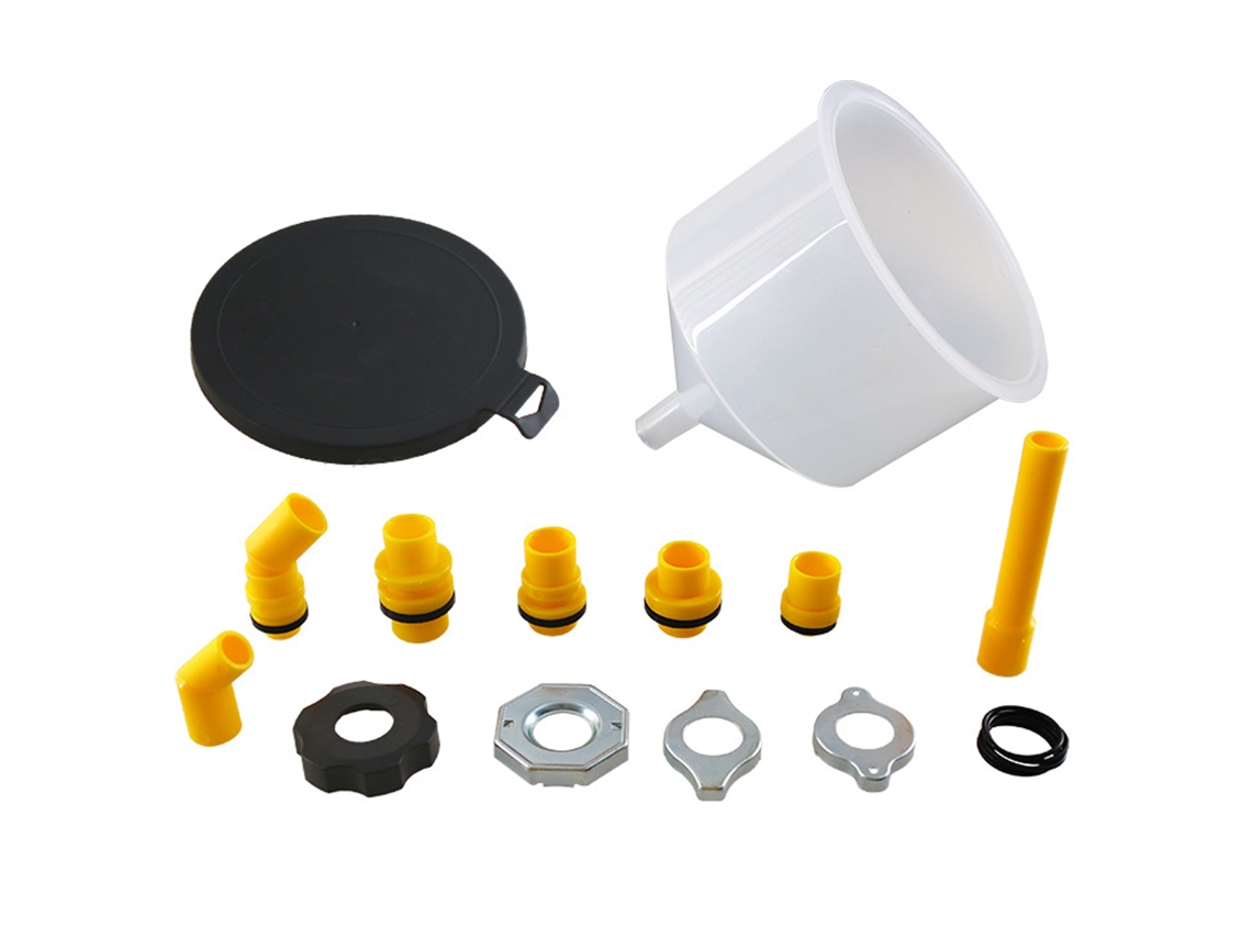 Kit De Embudo Para Rellenar Refrescos En El Coche A Prueba De Fugas, De Metal Blanco Y Tpr.