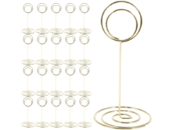 Soporte Resistente Para Números De Mesa Con 30 Clips Para Fotos, Elegante Soporte Para Fotos Para Oficina Y Bodas.