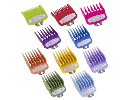 Protectores de cortadora para cortadora Wahl con clip de metal - Se adapta a cortadoras Wahl de tamaño completo (paquete de 10/8)