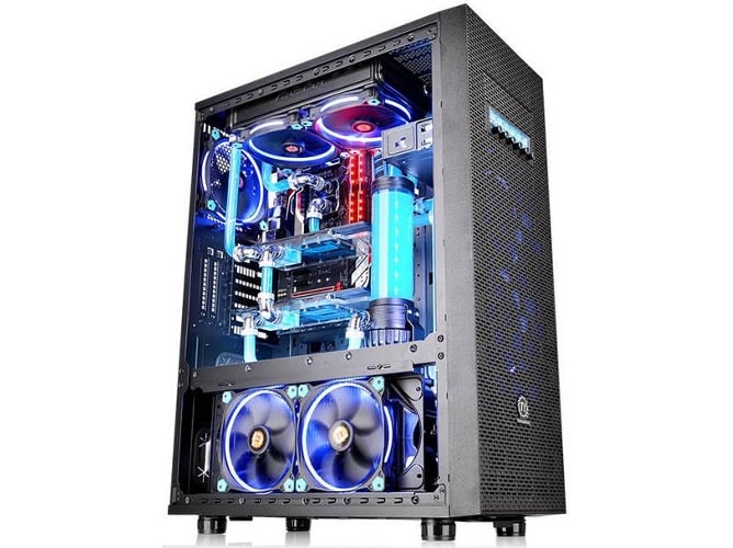 Caja PC THERMALTAKE Core X71 TG (ATX Full Tower - Negro)