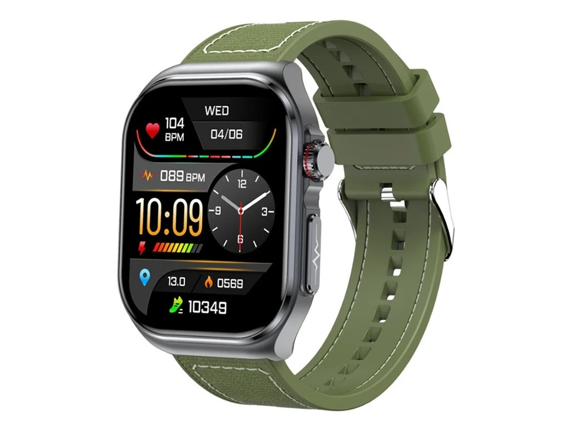Reloj inteligente con ECG, llamadas por Bluetooth, monitor de frecuencia cardíaca, presión arterial, grasa corporal y azúcar en sangre Yizhood