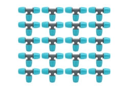 Conector en T para tubería de PE de 20 piezas, 16 mm, para riego, jardín y agricultura.