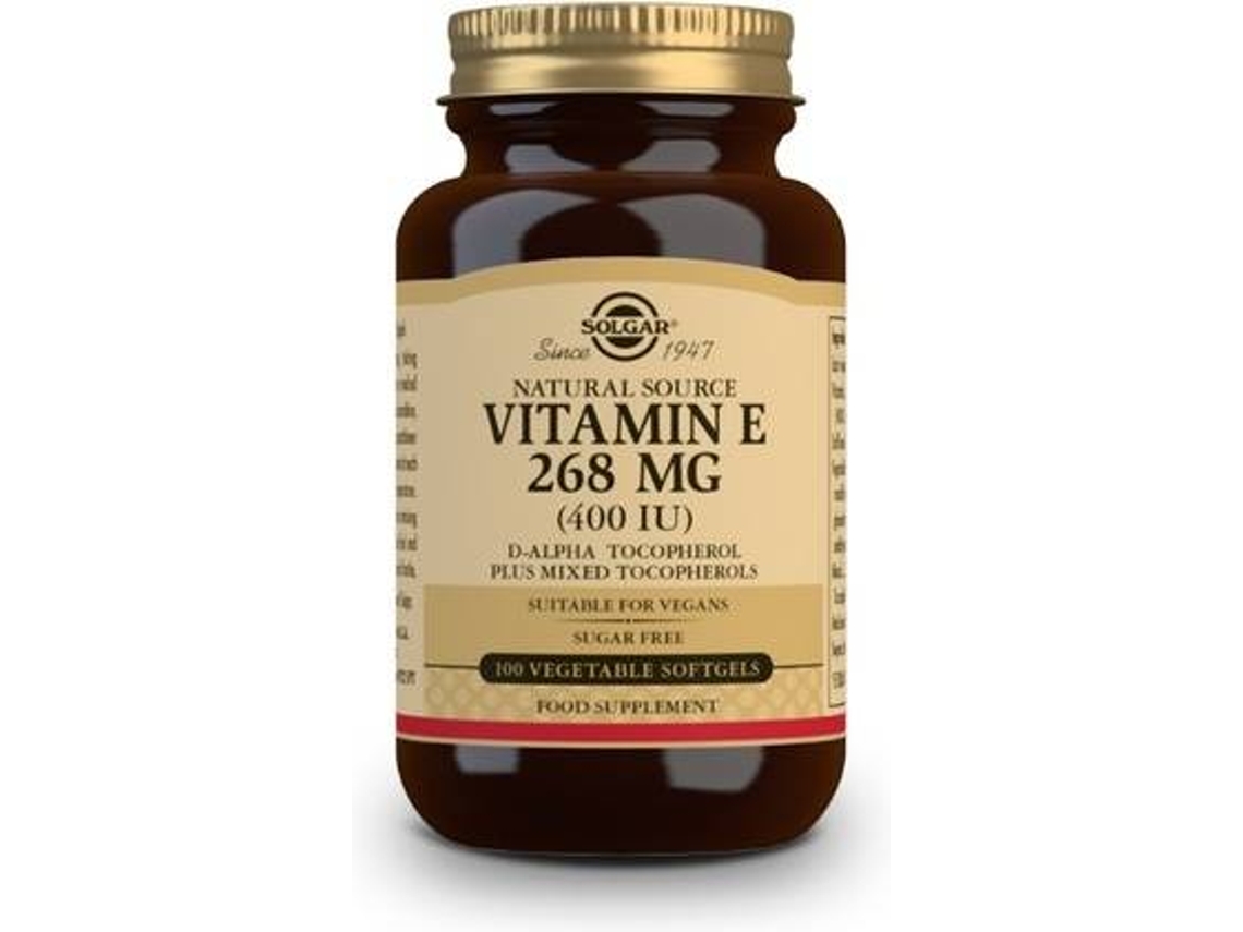 Complemento Alimentar SOLGAR Vitamina E (100 cápsulas vegetais (268mg))