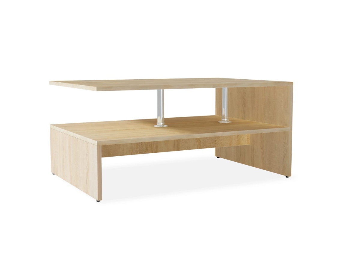 Mesa de Centro de Apoyo en Aglomerado 90X59X42 cm Roble