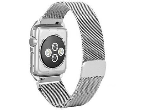 Kit Brazalete y Protector de Pantalla de Vidrio 3D para Apple Watch Series 6 40 mm PHONECARE Milanese Loop Gris