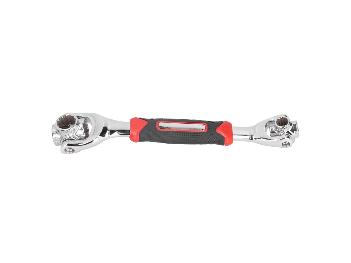 Llave De 8 En 1 Multifunción Rojo Y Negro Herramienta Manual Portátil Para Mantenimiento Eléctrico