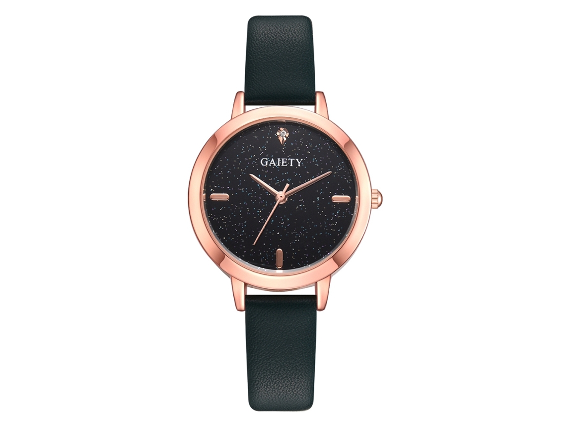 Reloj De Pulsera De Cuarzo Informal Para Mujer Gaiety Con Correa De Pu Verde Militar.
