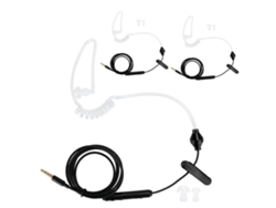 3 Pares De Auriculares Hrt-1 Air Tube Con Micrófono, Conector De 3,5 Mm Y Cable Negro.