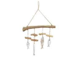 Signes Grimalt - Colgante marinero Blanco de Madera | Colgante Aplique Pared Adornos Náuticos 40x10x38cm BY SIGRIS