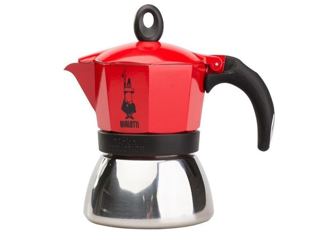 Bialetti Moka Inducción Cafetera Italiana 0,24 L Rojo Plata