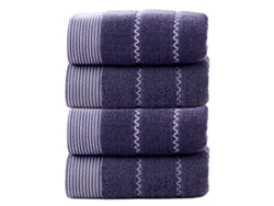 Conjunto de Toallas de Mano Suaves y Absorbentes para Baño y Rostro de Algodón Azul Kofihety - 4 uds (33x20x10 cm)