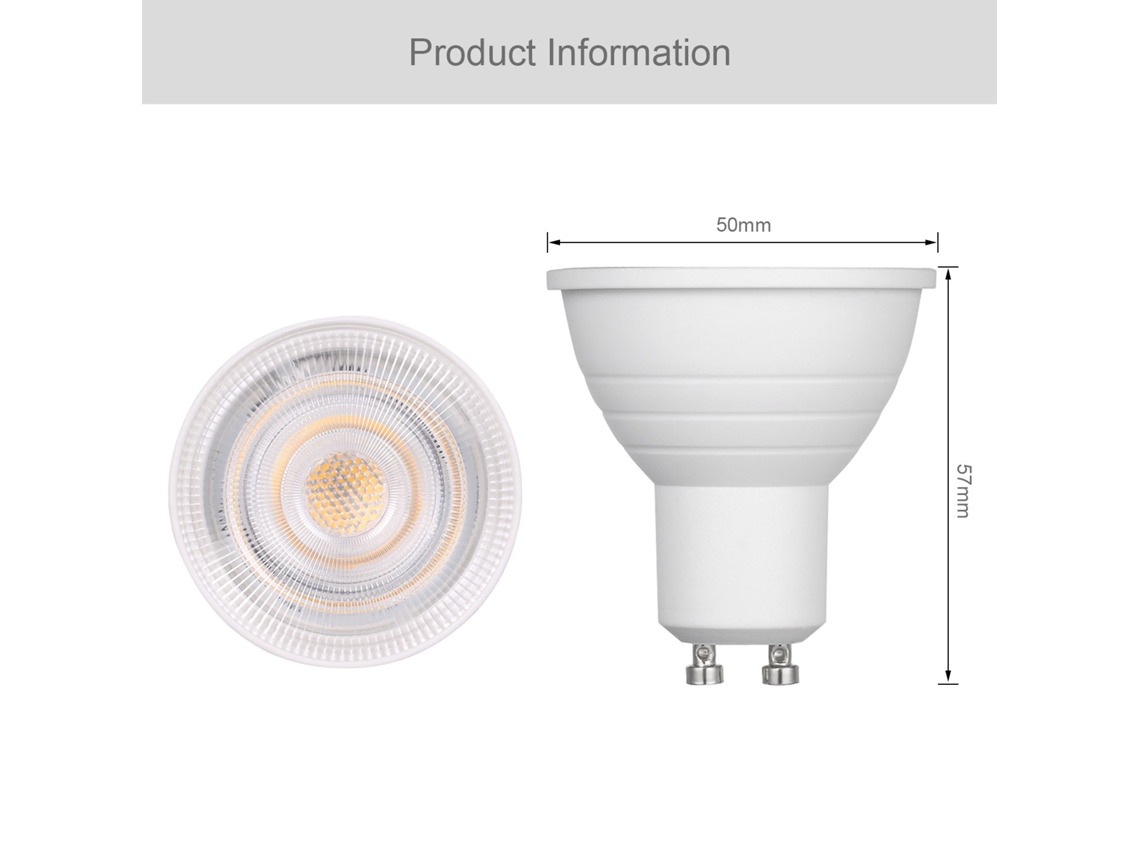 Rebe-bombilla Led Gu10 6w Ac180-240v Lámpara De Foco Para Hogar Ahorro De Energía
