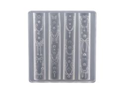 Moldes de silicona 3D para decoración de uñas, diseño de lazo, textura de silicona para artistas y estudiantes de decoración de uñas Hengrongshen