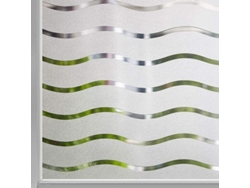 Lámina Autoadhesiva Para Ventanas Con Diseño Ondulado, 70% De Privacidad, Bloqueo Uv, 60x200cm