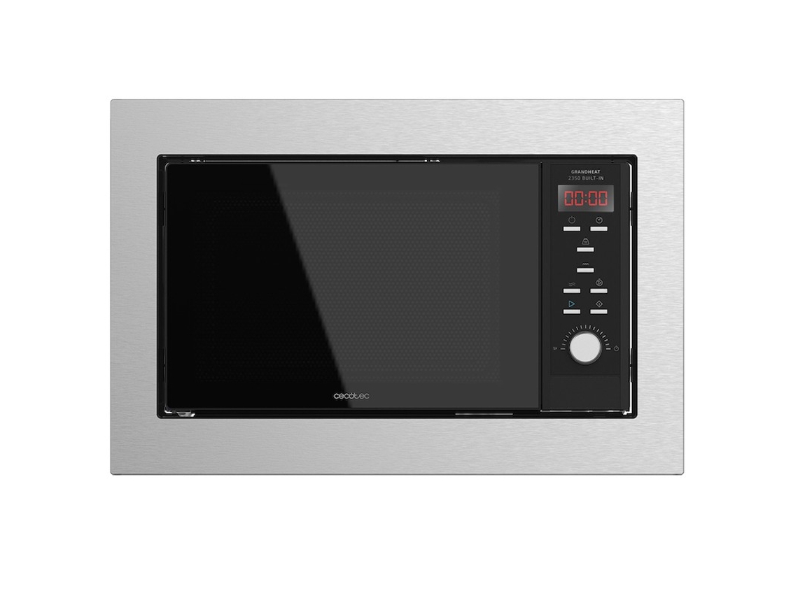 Cecotec Microondas Encastrable Digital Grandheat 2350 Built-in Steelblack. 900w, Integrable, 23 Litros, Grill