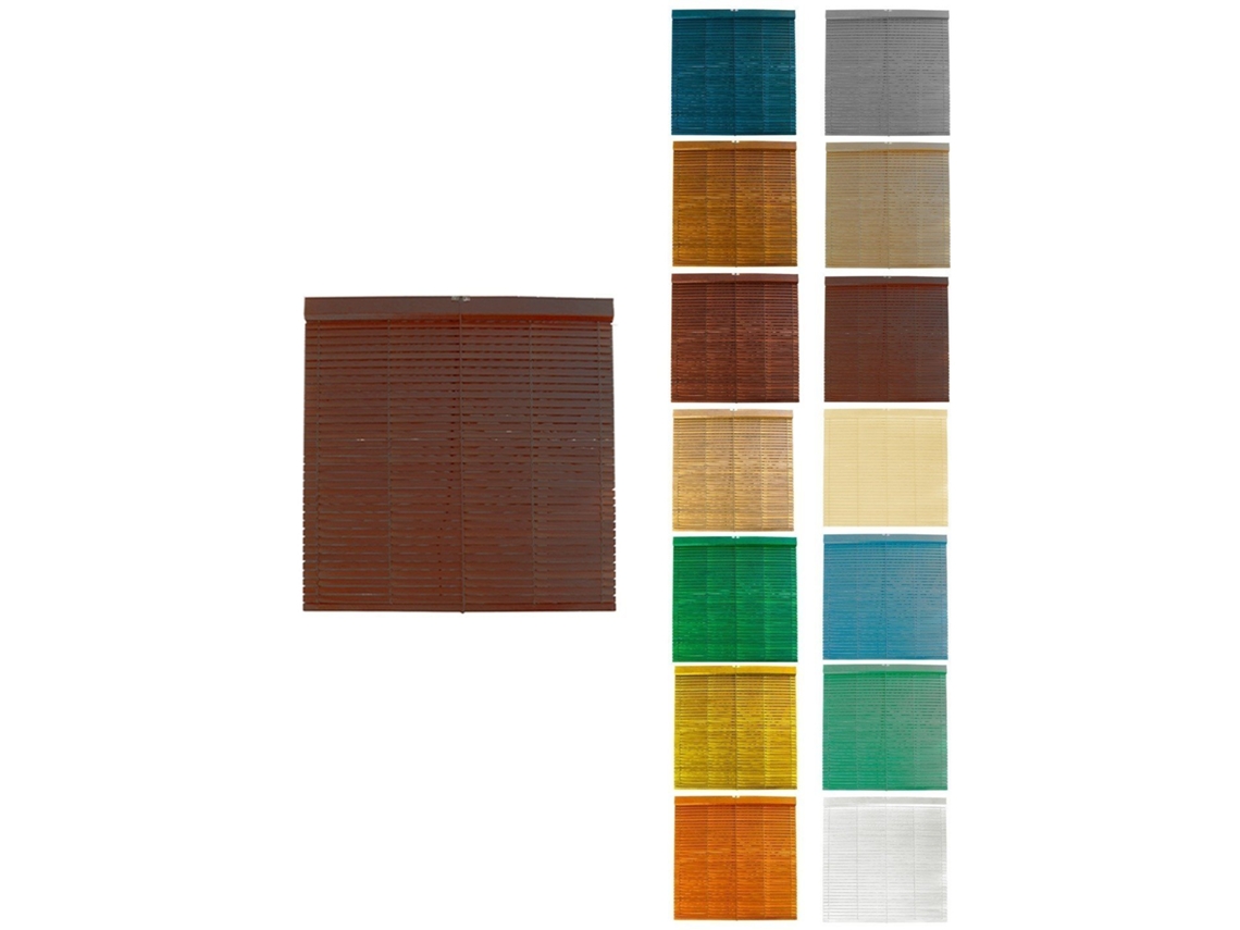 Persiana De Madera Alicantina Con Polea Metálica - Estor Enrollable Para Ventanas, Puertas, Salón Marrón (pintada) 75 X 100 Cm