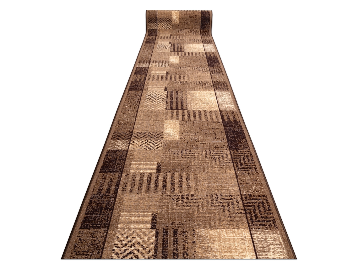 Alfombra de Pasillo con Refuerzo de Goma Essenza Beige 100 cm