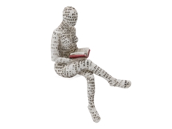Figura De Una Mujer Leyendo, Hecha De Resina Y Pulpa, Para Decoración De Estantes Y Del Hogar.