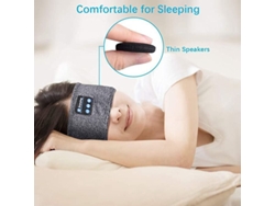 Kaload Máscara Dormir Yoga Soft Vermelha Contornos 3d Reprodução Música Fones Ouvido Chamadas Esportiva Sem Fio Bateria Integrada Sono Profundo