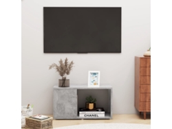 Mueble de Armario Tv 60X24X32Cm Contrachapado Gris Cemento