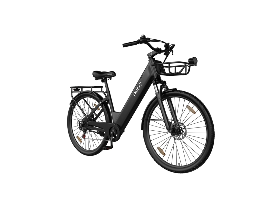 Bicicleta Eléctrica Urbana Pixar C1 Pro, Batería De 36 V Y 18 Ah, Transmisión Shimano De 7 Velocidades, Frenos Hidráulicos.