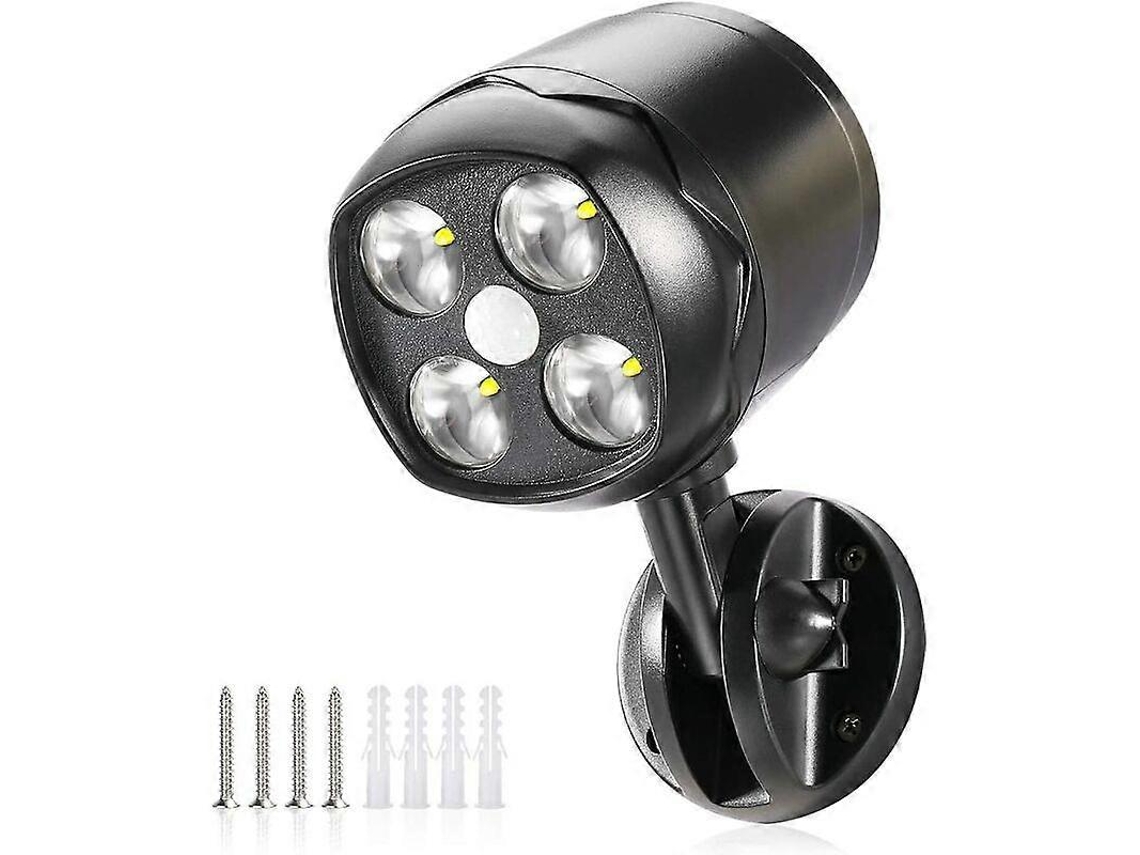 Lámpara de exterior con sensor de movimiento, IP65, LED, 600 lm, a pilas, para entrada de jardín.