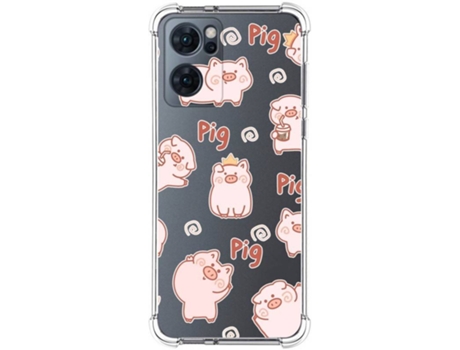 Carcasa para Oppo Find X5 Lite 5G TUMUNDOSMARTPHONE Dibujos Antigolpes Cerdos Multicolor