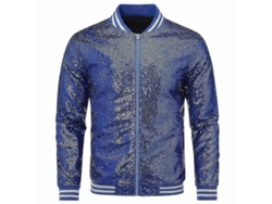 2026-chaqueta Casual Para Hombre Con Lentejuelas Para Fiesta Chaqueta Bomber Con Cremallera