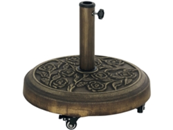 Base para sombrilla con ruedas, 21 kg, Ø49x42 cm, bronce